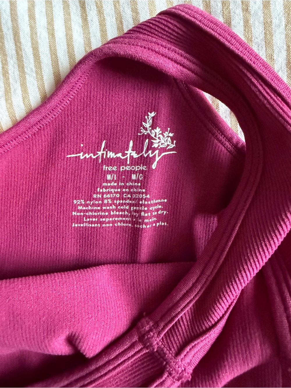 Free People Fuchsia Ribbed High-Neck Crop Tank - Picture 3 of 3